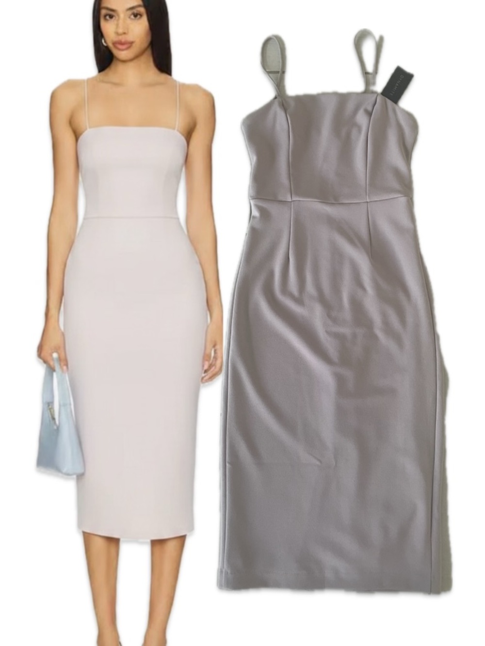 Dynamite Light Mauve Midi Bodycon Dress 🔥 - Size XS, NWT - Picture 2 of 15